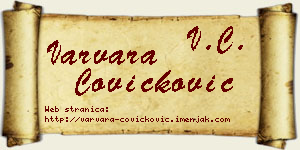 Varvara Čovičković vizit kartica